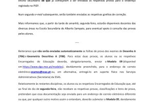 COMUNICADO – EXAMES NACIONAIS – CONSULTA DE PROVAS – 19 DE JULHO DE 20261